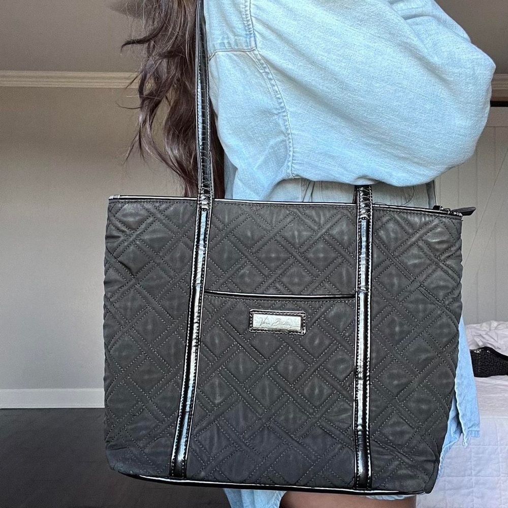 Vera Bradley black quilted shoulder bag